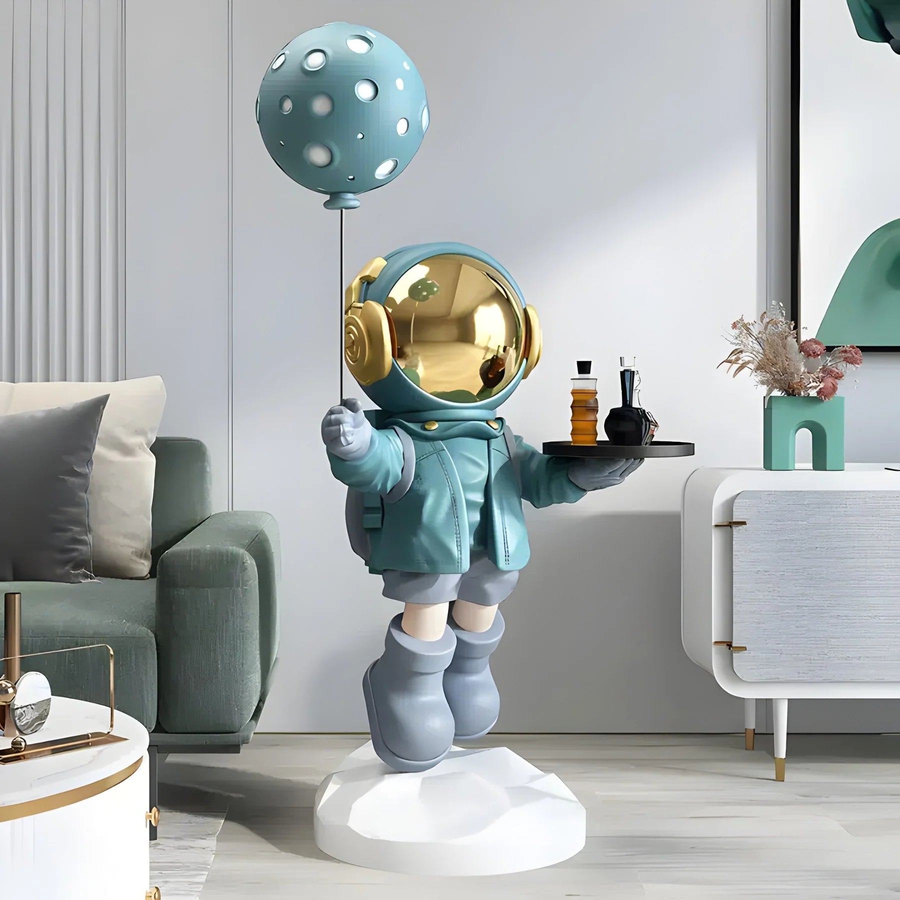 Medium Galactic Blue Astronaut Butler Balloon Sculpture - 110cm - EveryEssential