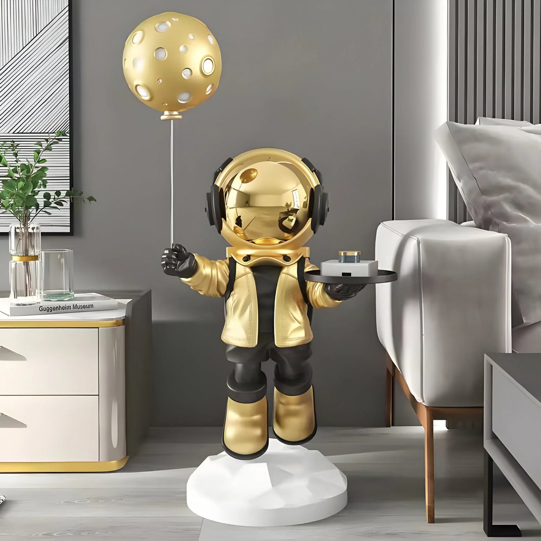 Medium Celestial Gold Astronaut Butler Balloon Sculpture - 110cm - EveryEssential